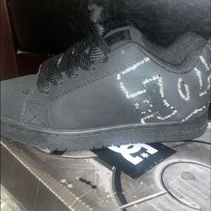 DC Y2K Rhinestone Black and Silver Sneakers